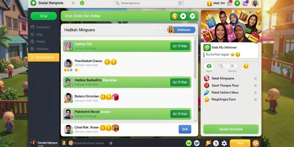 idnscore - Fitur sosial yang menghubungkan pemain.
